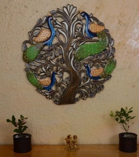 BK Exports Wooden Hand Painted Wall Decor & Hanging For Home - Wooden, Pack of1